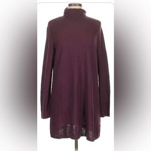 Eileen Fisher - deep burgundy turtleneck dress - size medium NWOT